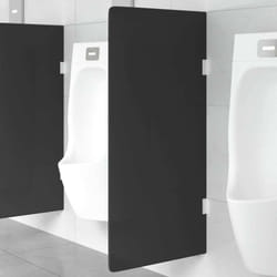 Brise-vue pour urinoir mural noir 90x40 cm verre trempé vidaXL