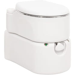 Vidaxl - Toilette de camping intégrée blanc 24+17 l pehd et acier