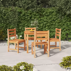 Cet ensemble de salle à manger de jardin en bois, au design élégant et contemporain, est un excellent choix pour manger ou vo ...