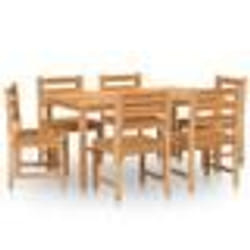 vidaXL Ensemble à manger de jardin 7 pcs Bois de teck solide