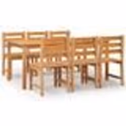 vidaXL Ensemble à manger de jardin 7 pcs Bois de teck solide