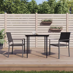 VidaXL 364098 chaise d'extérieur Terrace Polyuréthane, Acier Noir
