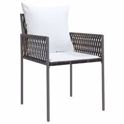 VidaXL 364100 chaise d'extérieur Terrace Siège rembourré Polyester Crème, Blanc