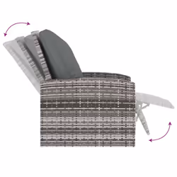 VidaXL 364104 chaise d'extérieur Terrace Siège rembourré Polyester Anthracite - Vue supplémentaire 6
