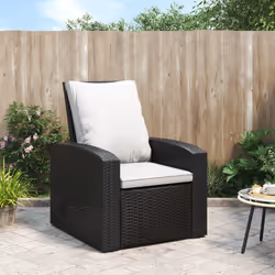 VidaXL 364105 chaise d'extérieur Terrace Siège rembourré Polyester Crème, Blanc