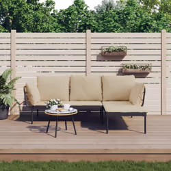 Cet ensemble de salon de jardin tendance, au design élégant et contemporain, est un excellent choix pour vous détendre dans v ...