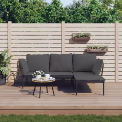 Cet ensemble de salon de jardin tendance, au design élégant et contemporain, est un excellent choix pour vous détendre dans v ...