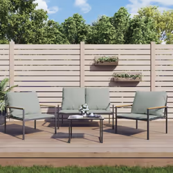 Cet ensemble de salon de jardin tendance, au design élégant et contemporain, est un excellent choix pour vous détendre dans v ...