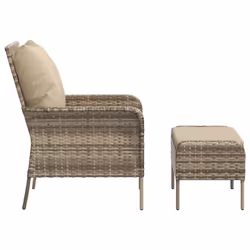 VidaXL 364114 chaise d'extérieur Terrace Siège rembourré Polyester Beige - Vue supplémentaire 4