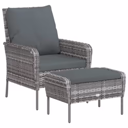 VidaXL 364115, Terrace, Siège rembourré, Polyester, Anthracite, 110 kg, 640 mm