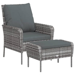 VidaXL 364115 chaise d'extérieur Terrace Siège rembourré Polyester Anthracite