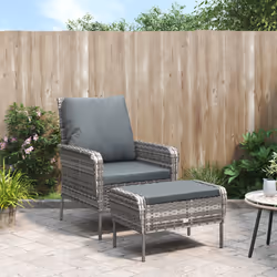 VidaXL 364115 chaise d'extérieur Terrace Siège rembourré Polyester Anthracite
