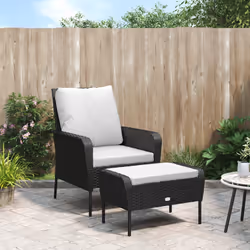 VidaXL 364116 chaise d'extérieur Terrace Siège rembourré Polyester Crème, Blanc