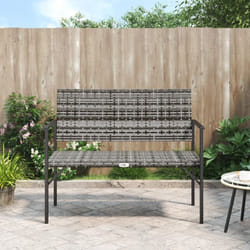 Vidaxl - Banc de jardin à 2 places gris résine tressée