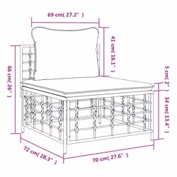 VidaXL 364131 banc de jardin Polyester, Tissu - Vue supplémentaire 7
