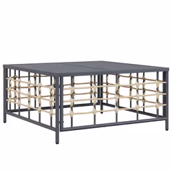 VidaXL 364133, Anthracite, Rotin, Acier, 110 kg, Adultes et enfants, 700 mm, 700 mm