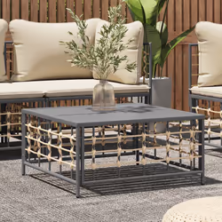 VidaXL 364133 banc de jardin Rotin, Acier