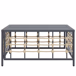 VidaXL 364133 banc de jardin Rotin, Acier - Vue supplémentaire 4