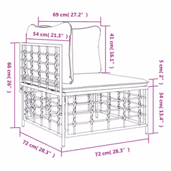 VidaXL 364134 banc de jardin Polyester, Tissu - Vue supplémentaire 8