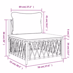 VidaXL 364139 banc de jardin Polyester, Tissu - Vue supplémentaire 7