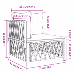 VidaXL 364142 banc de jardin Polyester, Tissu - Vue supplémentaire 7
