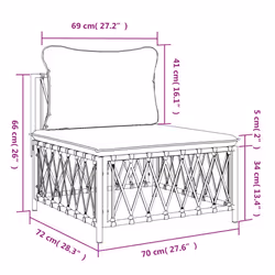VidaXL 364143 banc de jardin Polyester, Tissu - Vue supplémentaire 7
