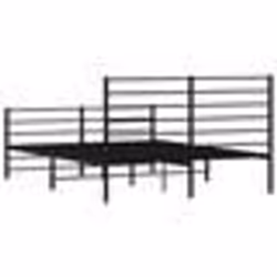 vidaXL Cadre de lit métal avec tête de lit-pied de lit noir 140x190 cm 352337