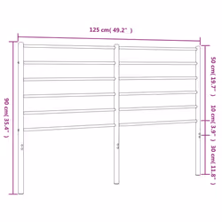VidaXL 352351 tête de lit et pied de lit Noir - Vue supplémentaire 7