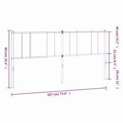 VidaXL 352566 tête de lit et pied de lit Blanc - Vue supplémentaire 7