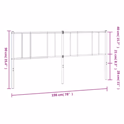 VidaXL 352567 tête de lit et pied de lit Blanc - Vue supplémentaire 6