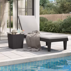 VidaXL 364146 chaise d'extérieur Linge Polypropylène (PP) Noir