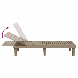VidaXL 364147 chaise d'extérieur Linge Polypropylène (PP) Marron - Vue supplémentaire 7