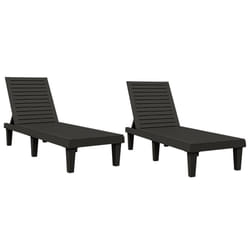 VidaXL 364148 chaise d'extérieur Linge Polypropylène (PP) Noir