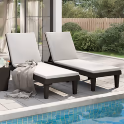 VidaXL 364148 chaise d'extérieur Linge Polypropylène (PP) Noir
