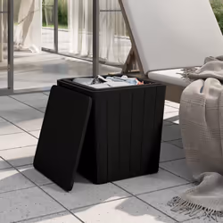 VidaXL 364152 table de jardin Noir