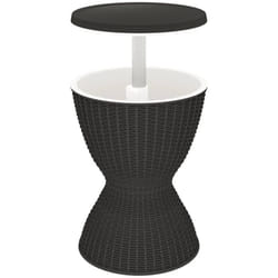 Vidaxl - Table à glacière 3 en 1 noir polypropylène