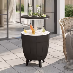 VidaXL 364159 table de jardin Noir