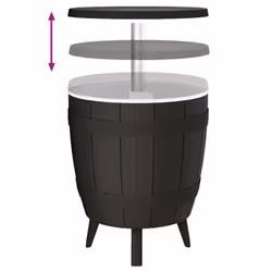 VidaXL 364159 table de jardin Noir - Vue supplémentaire 4