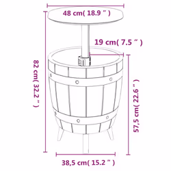 VidaXL 364160 table de jardin Marron - Vue supplémentaire 7