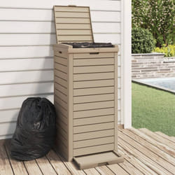 Vidaxl - Poubelle d'extérieur marron clair 41x41x86 cm polypropylène