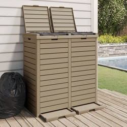 Vidaxl - Poubelle d'extérieur marron clair 78x41x86 cm polypropylène