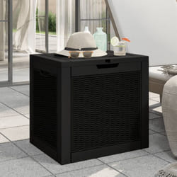 Vidaxl - Boîte de stockage de jardin noir 55,5x43x53 cm polypropylène