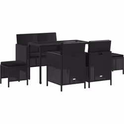 Profitez d'un moment de café confortable dans votre espace extérieur avec cet ensemble à manger de jardin ! Cet ensemble à ma ...
