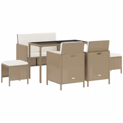 Profitez d'un moment de café confortable dans votre espace extérieur avec cet ensemble à manger de jardin ! Cet ensemble à ma ...