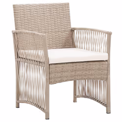 VidaXL 363408, Terrace, Siège rembourré, Polyuréthane, Acier, Beige, Crème, Blanc, 520 mm, 560 mm