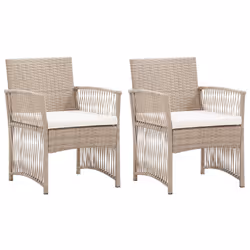 VidaXL 363408 chaise d'extérieur Terrace Siège rembourré Polyuréthane, Acier Beige, Crème, Blanc