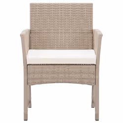 VidaXL 363408 chaise d'extérieur Terrace Siège rembourré Polyuréthane, Acier Beige, Crème, Blanc