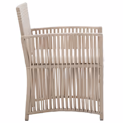 VidaXL 363408 chaise d'extérieur Terrace Siège rembourré Polyuréthane, Acier Beige, Crème, Blanc - Vue supplémentaire 4