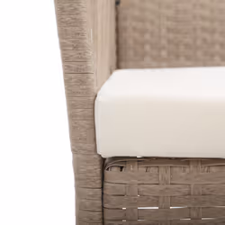 VidaXL 363408 chaise d'extérieur Terrace Siège rembourré Polyuréthane, Acier Beige, Crème, Blanc - Vue supplémentaire 7