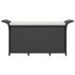 vidaXL Banc de jardin avec coussin noir 116x46x57 cm résine tressée